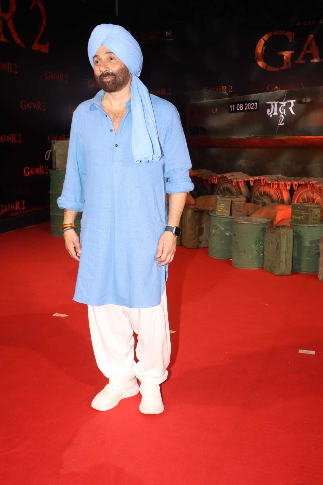 Sunny Deol attended the screening of his recently released film Gadar 2